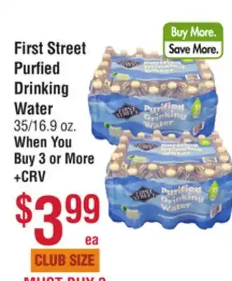 Smart & Final First street purified drinking water offer