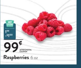 Fresh Thyme Raspberries offer