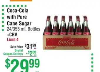 Smart & Final Coca-cola with pure cane sugar offer