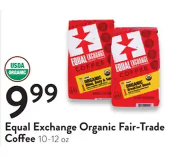 Fresh Thyme Equal exchange organic fair-trade coffee offer