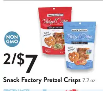 Fresh Thyme Snack factory pretzel crisps offer
