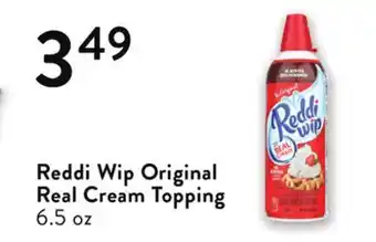 Fresh Thyme Reddi wip original real cream topping offer