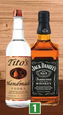 Food 4 Less Tito's or jack daniel's offer