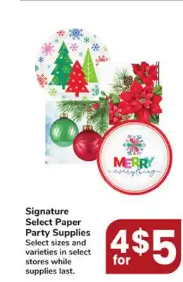 Jewel-Osco Signature select paper party supplies offer
