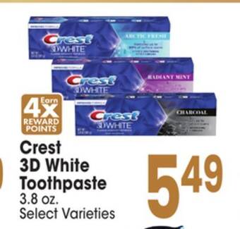 Jewel-Osco Crest 3d white toothpaste offer