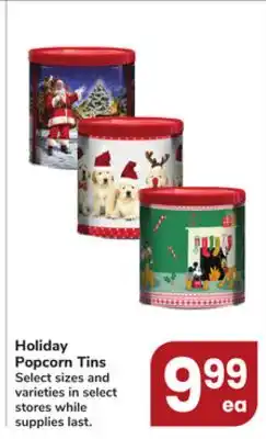 Jewel-Osco Holiday popcorn tins offer