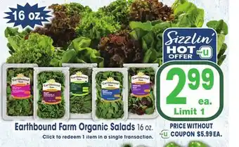 Jewel-Osco Earthbound farm organic salads offer