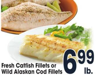 Jewel-Osco Fresh catfish fillets or wild alaskan cod fillets offer