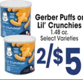 Jewel-Osco Gerber puffs or lil' crunchies offer