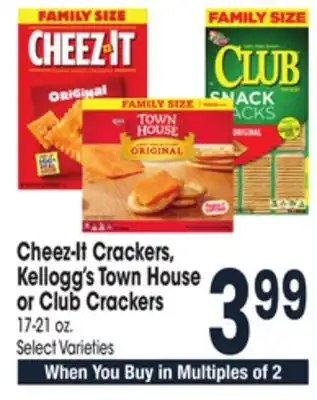 Jewel-Osco Cheez-it crackers, kellogg's town house or club crackers offer