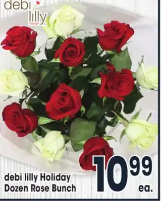 Jewel-Osco Debi lilly holiday dozen rose bunch offer