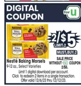 Jewel-Osco Nestlé baking morsels offer