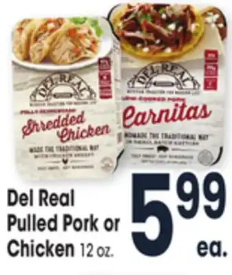 Jewel-Osco Del real pulled pork or chicken offer