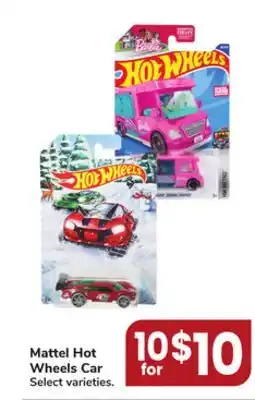 Jewel-Osco Mattel hot wheels car offer