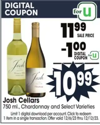 Jewel-Osco Josh cellars offer