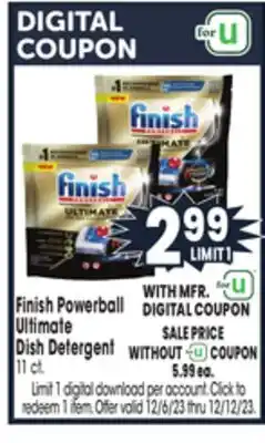 Jewel-Osco Finish powerball ultimate dish detergent offer