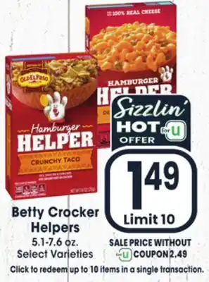 Jewel-Osco Betty crocker helpers offer