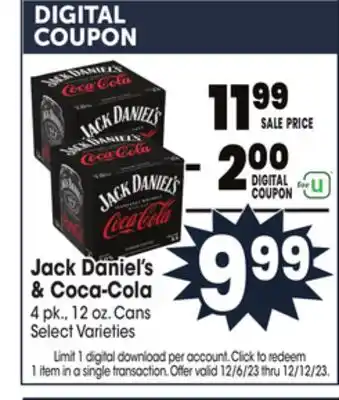 Jewel-Osco Jack daniel's & coca-cola & coca-cola offer