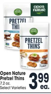 Jewel-Osco Open nature pretzel thins offer