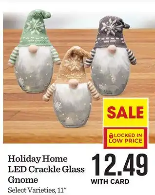 Mariano's Holiday home led crackle glass gnome offer