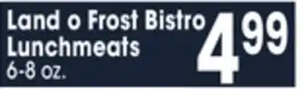 Jewel-Osco Land o frost bistro lunchmeats offer