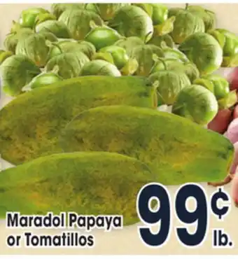 Jewel-Osco Maradol papaya or tomatillos offer