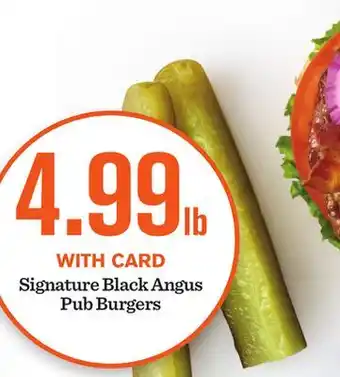 Mariano's Signature black angus pub burgers offer