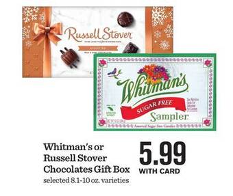 Mariano's Whitman's or russell stover chocolates gift box offer