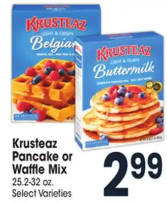 Jewel-Osco Krusteaz pancake or waffle mix offer