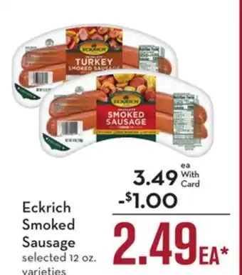 Mariano's Eckrich smoked sausage offer
