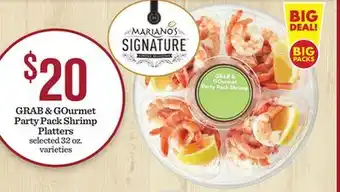 Mariano's Grab & gourmet party pack shrimp platters offer