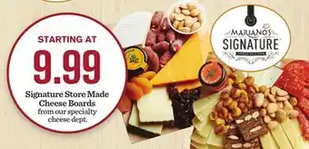 Mariano's Signature store made cheese boards offer
