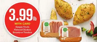 Mariano's Simple truth natural chicken breasts or tenders offer