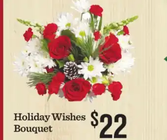 Mariano's Holiday wishes bouquet offer
