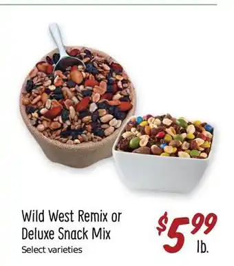 Sprouts Farmers Market Wild west remix or deluxe snack mix offer