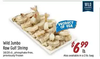 Sprouts Farmers Market Wild jumbo raw gulf shrimp offer