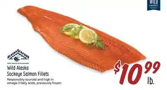 Sprouts Farmers Market Wild alaska sockeye salmon fillets offer