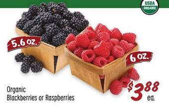 Sprouts Farmers Market Organic blackberries or raspberries offer
