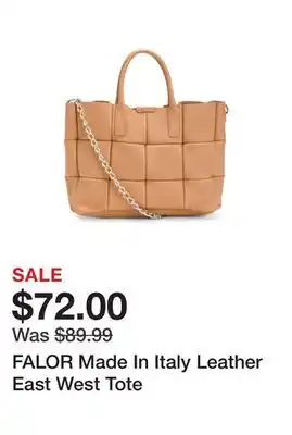 Marshalls Falor made in italy leather east west tote offer