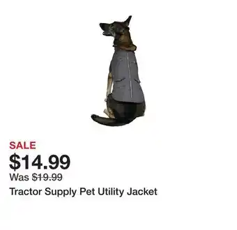 Tractor Supply Company Tractor supply pet utility jacket offer