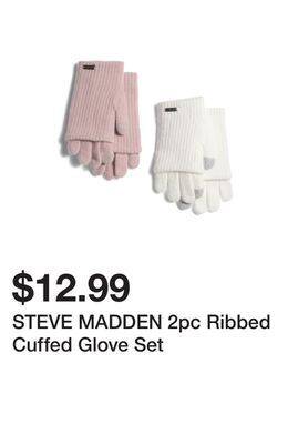 Marshalls Steve madden 2pc ribbed cuffed glove set offer