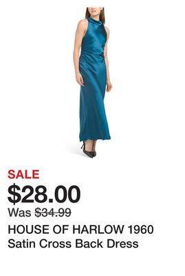 Marshalls House of harlow 1960 satin cross back dress offer