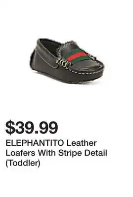 Marshalls Elephantito leather loafers with stripe detail (toddler) offer