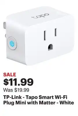Best Buy Tp-link - tapo smart wi-fi plug mini with matter - white offer
