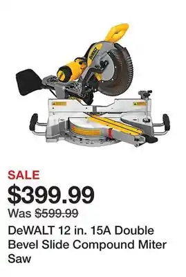 Tractor Supply Company Dewalt 12 in. 15a double bevel slide compound miter saw offer