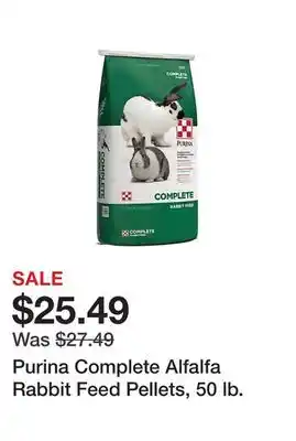 Tractor Supply Company Purina complete alfalfa rabbit feed pellets, 50 lb offer