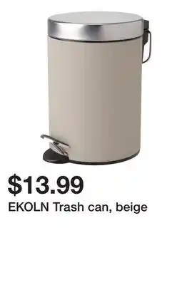Ikea Ekoln trash can, beige offer
