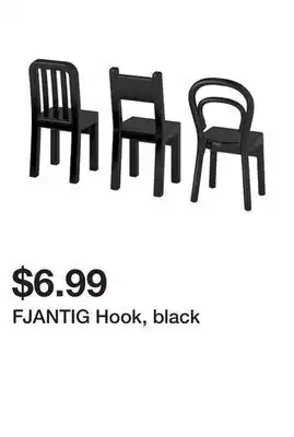 Ikea Fjantig hook, black offer