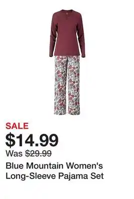 Tractor Supply Company Blue mountain women's long-sleeve pajama set offer