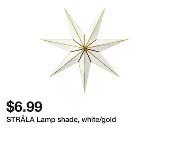 Ikea Stråla lamp shade, white/gold offer